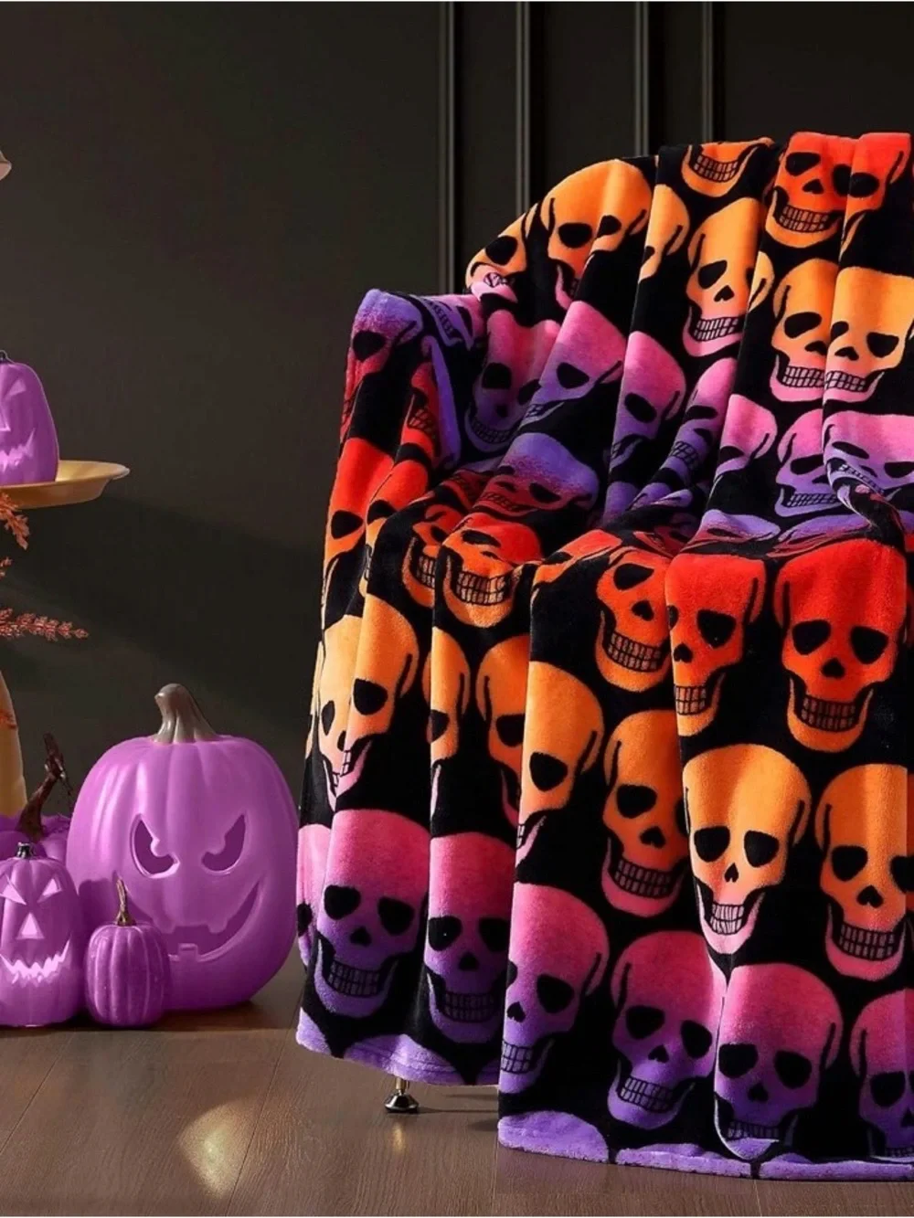 Betsey Johnson Ombré Skull blanket